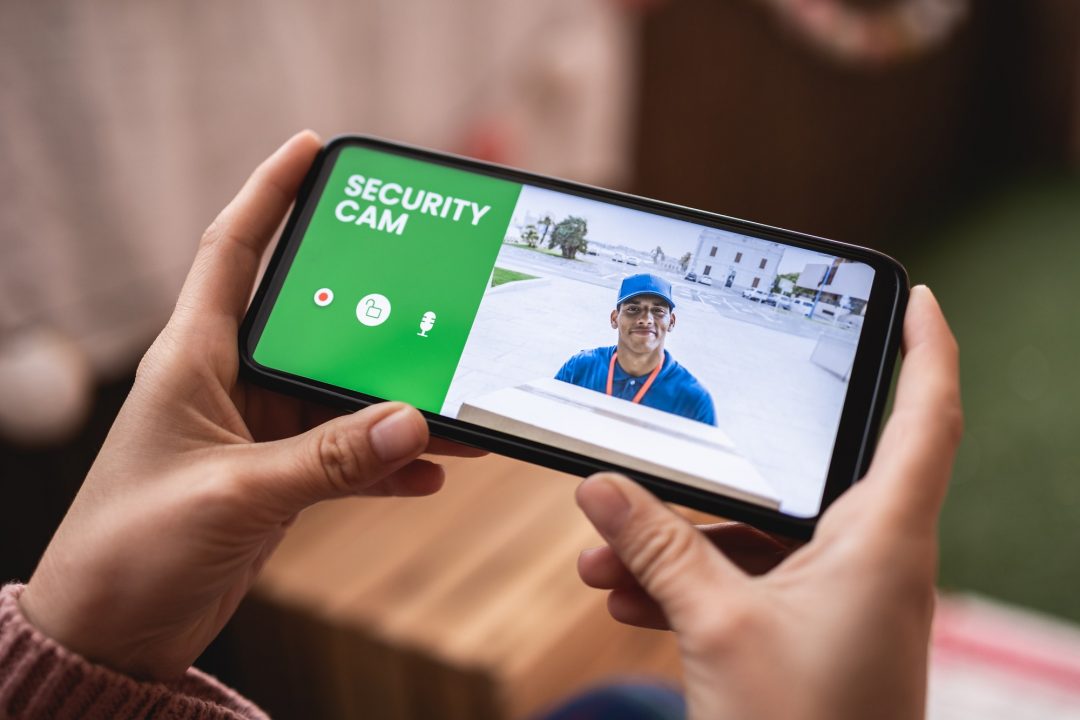 Aplicativo de monitoramento de câmera em smartphone